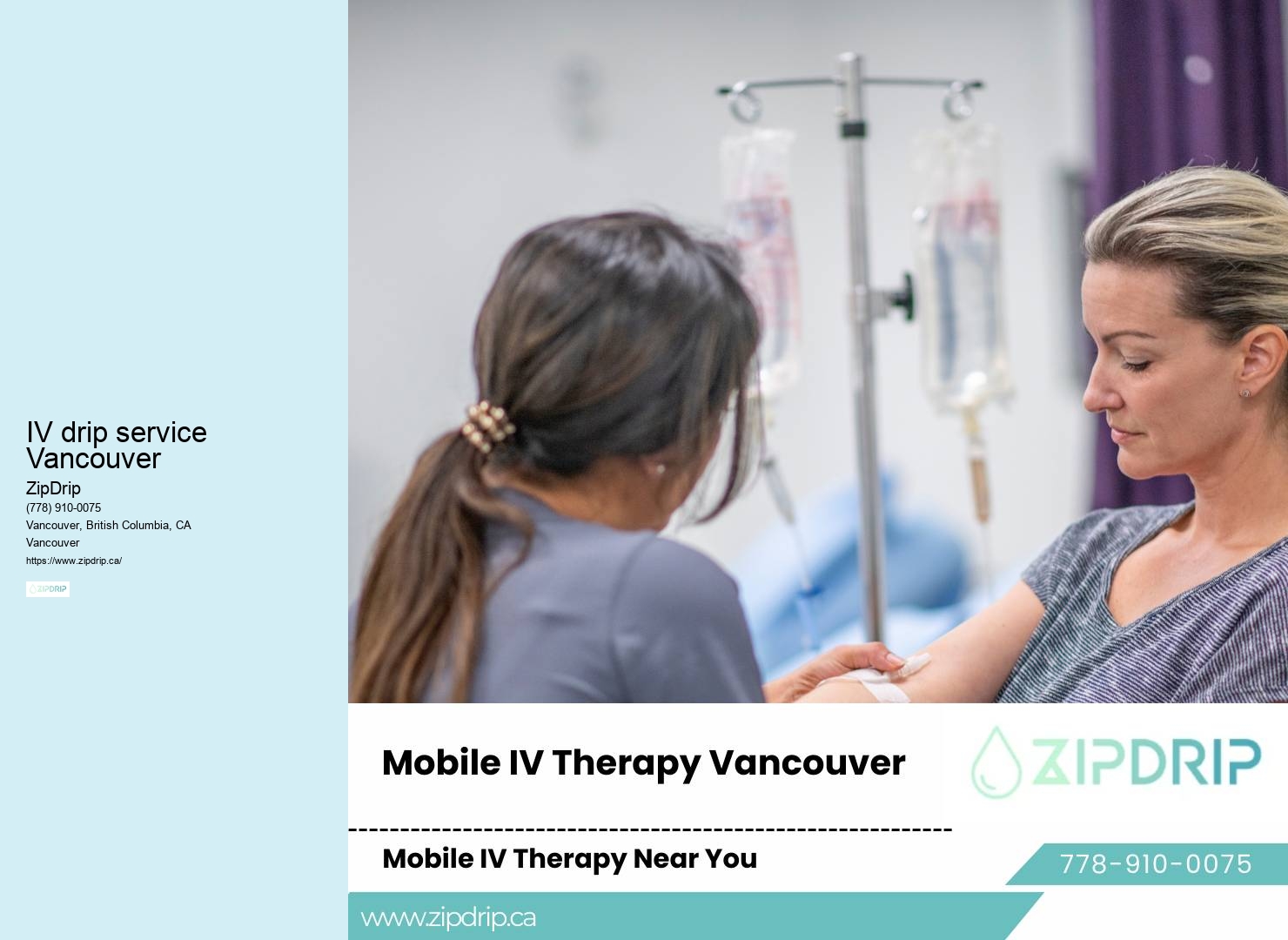 Travel IV Therapy IV drip service Vancouver