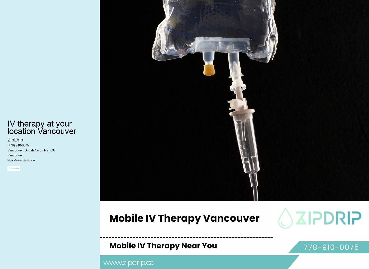 Mobile IV wellness therapy IV therapy at your location Vancouver