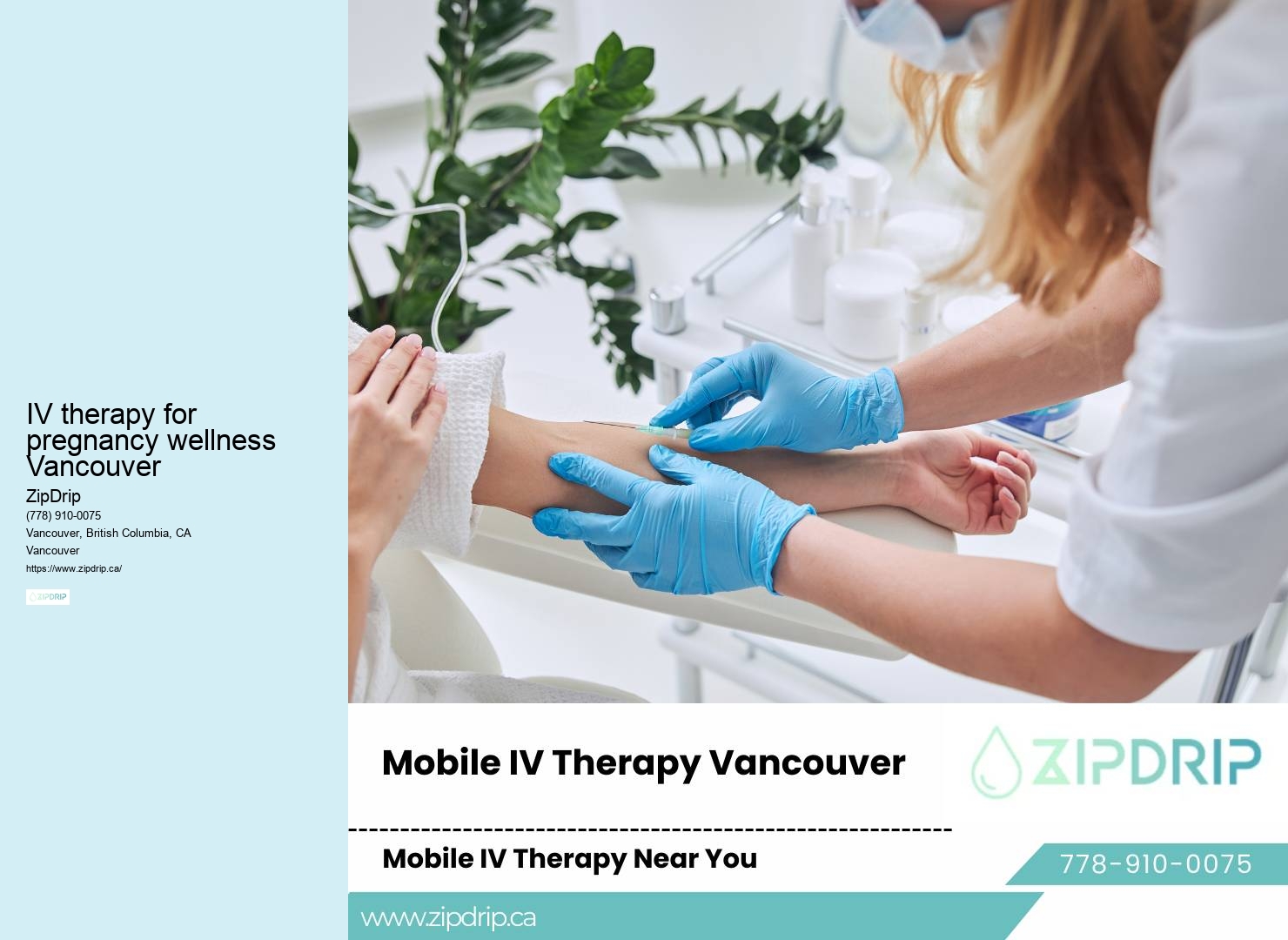 Mobile Vitamin Infusion IV therapy for pregnancy wellness Vancouver