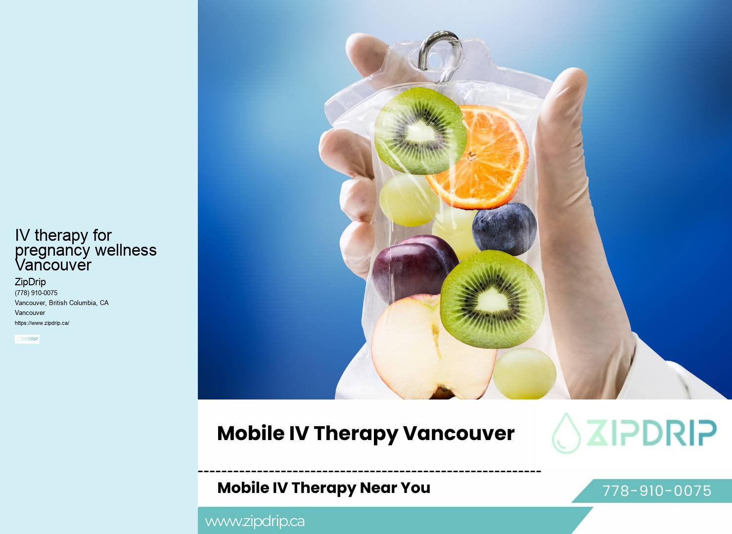 IV therapy for pregnancy wellness Vancouver IV Therapy for Immunity