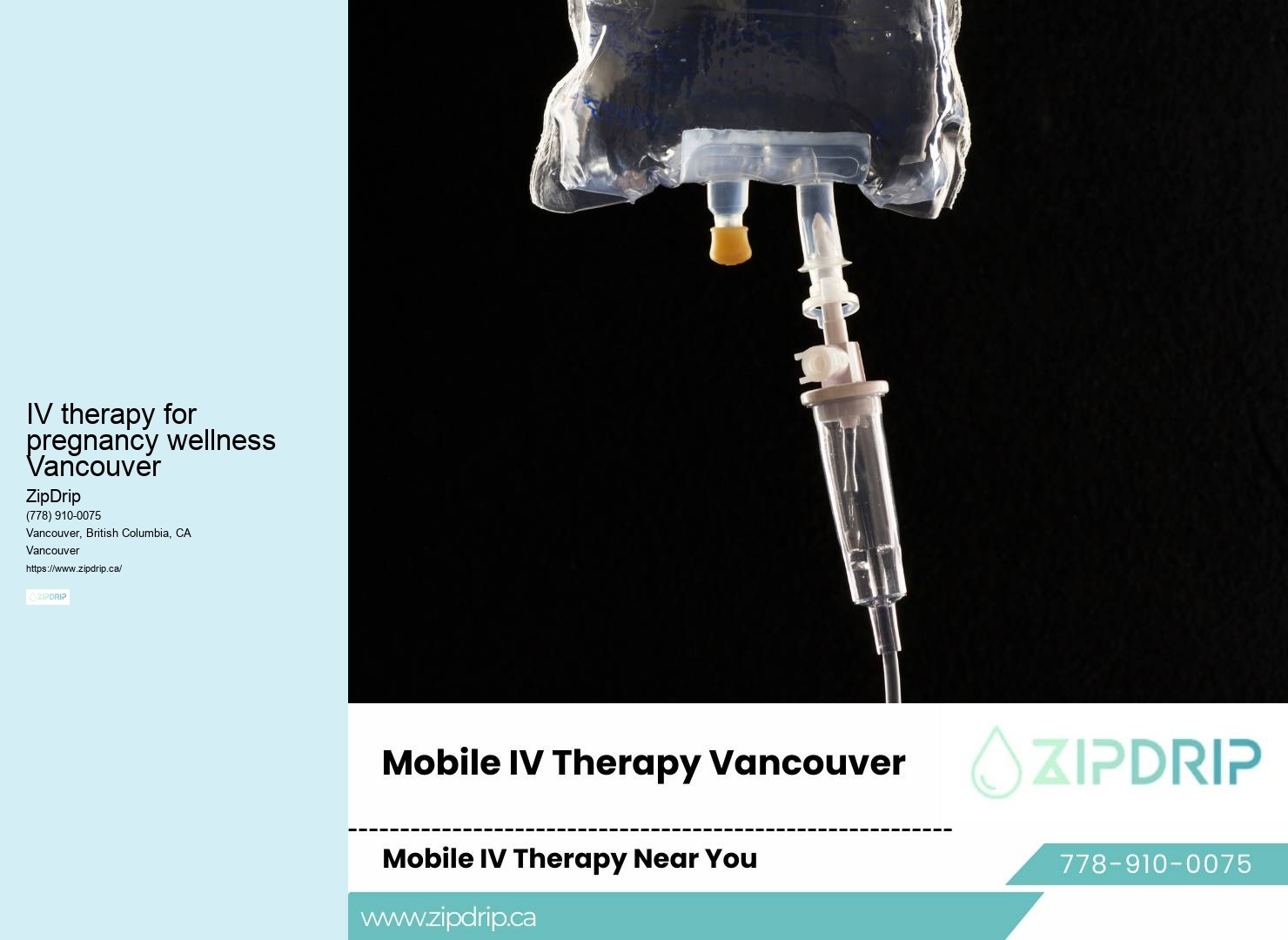 IV therapy for pregnancy wellness Vancouver IV Energy Boost