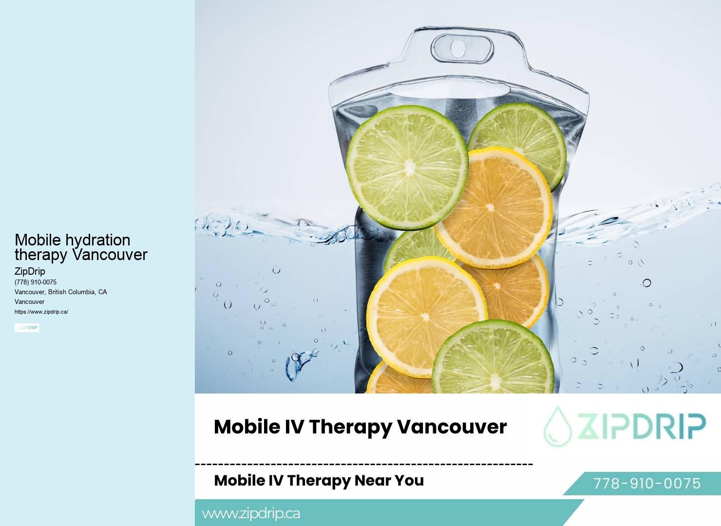 Mobile IV Health Solutions Mobile hydration therapy Vancouver