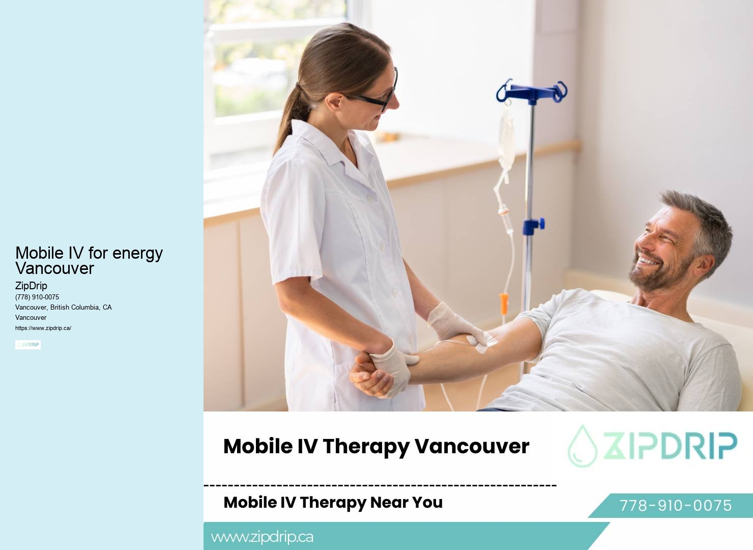 Mobile IV therapy for skin health Mobile IV for energy Vancouver