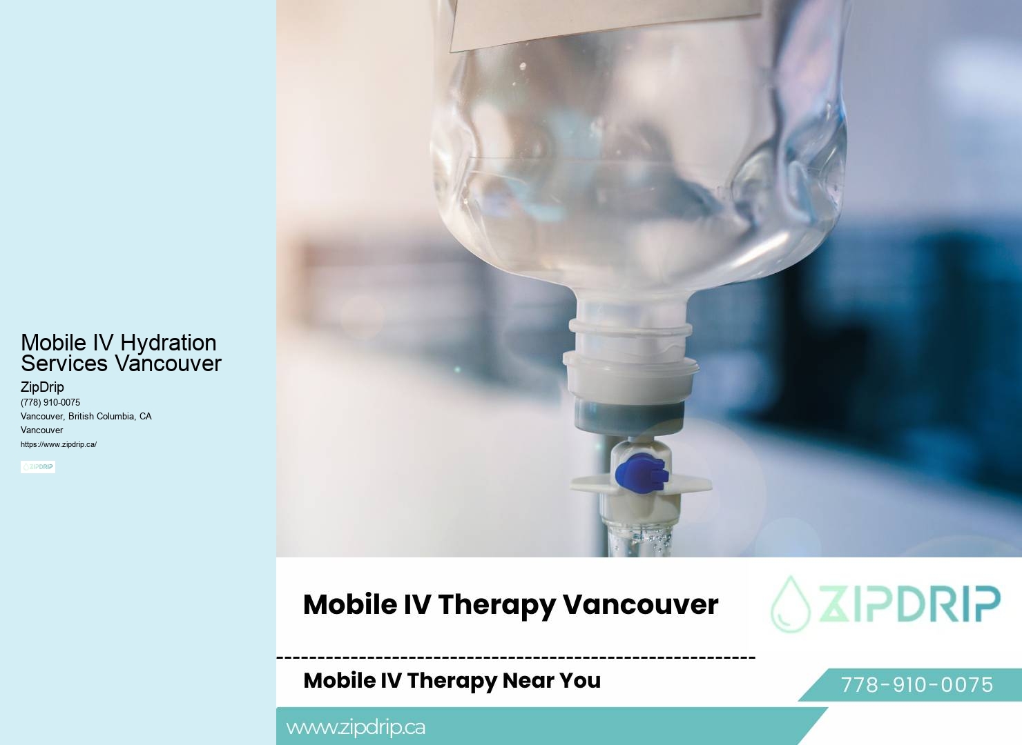 Mobile IV infusion drip therapy Mobile IV Hydration Services Vancouver