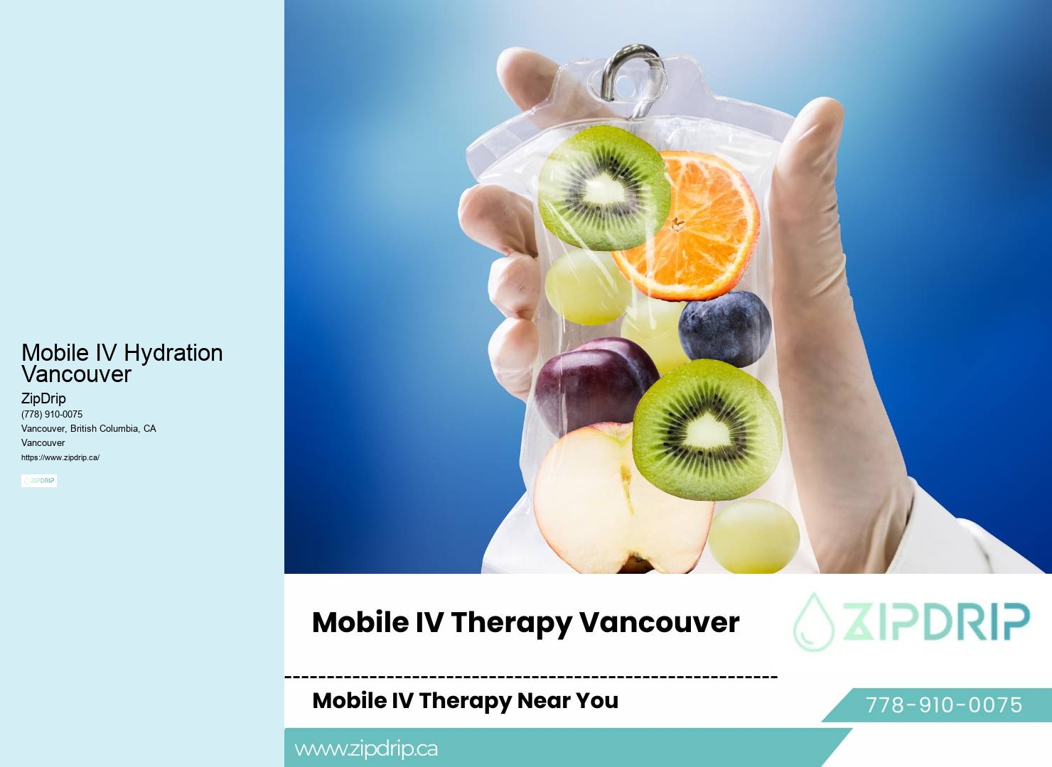 Downtown Mobile IV Hydration Vancouver IV Therapy