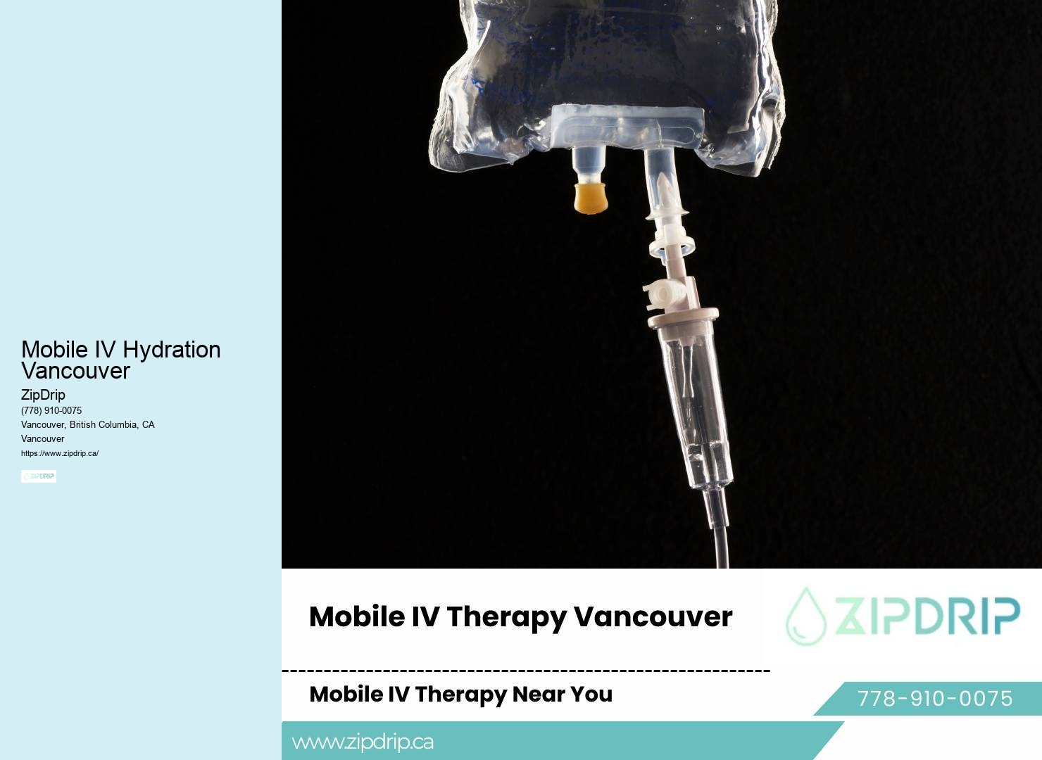 IV therapy near me Mobile IV Hydration Vancouver