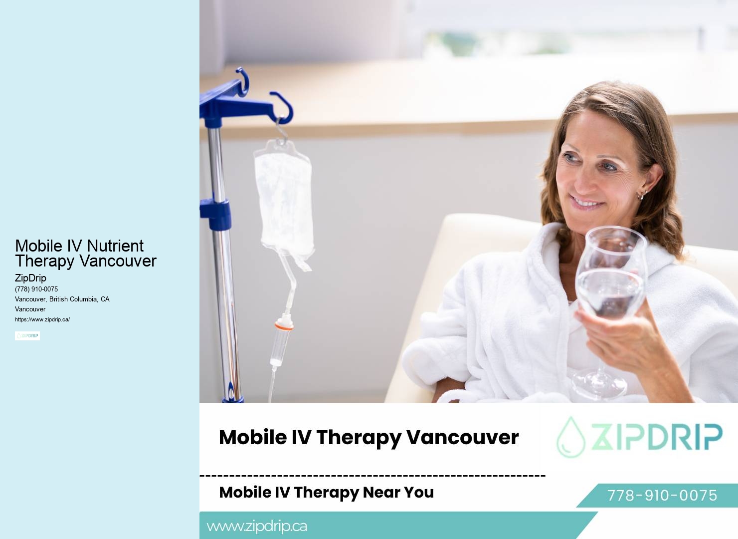 Mobile IV Nutrient Therapy Vancouver IV Therapy Team