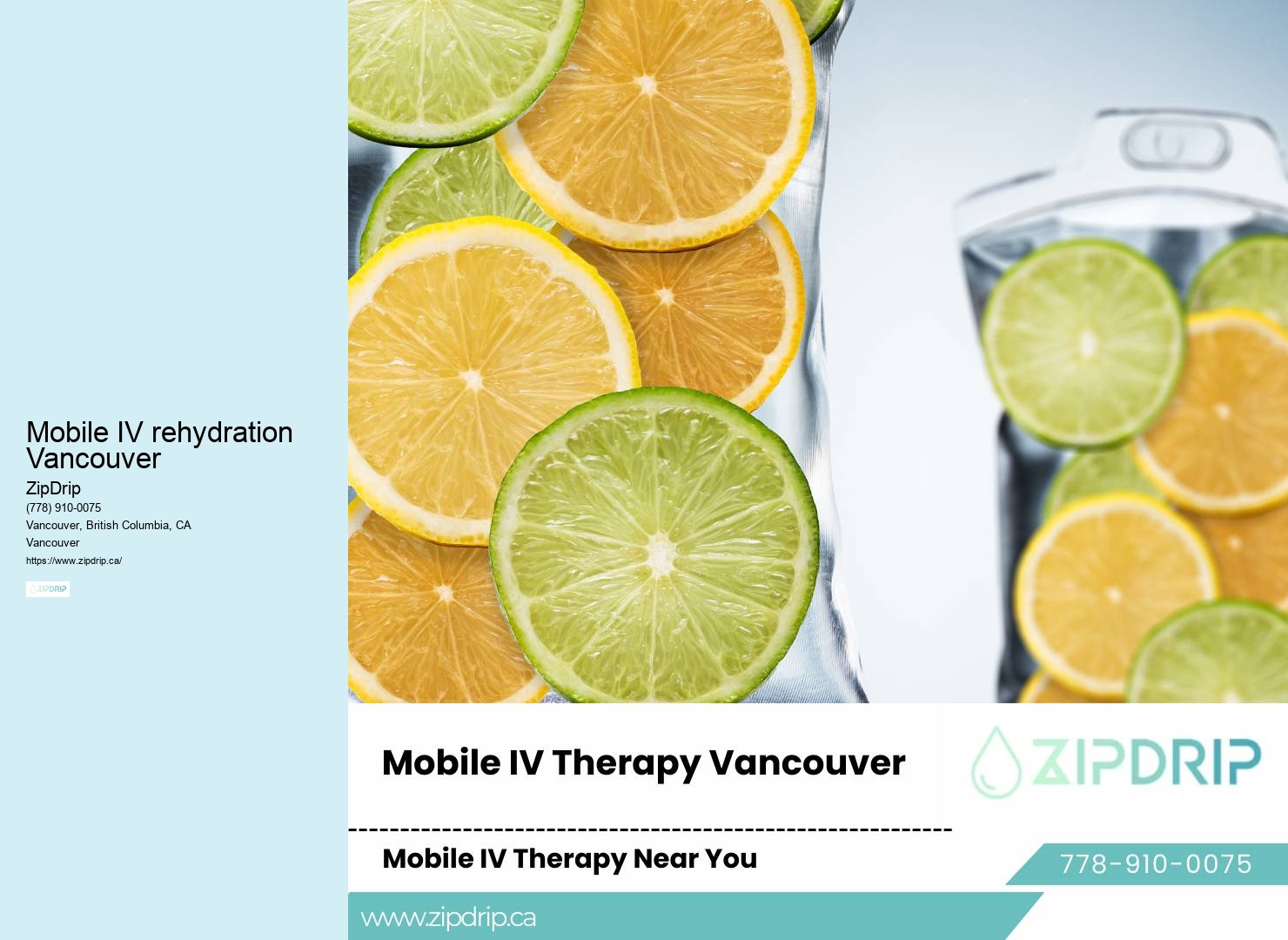 Mobile IV rehydration Vancouver Mobile IV Detoxification