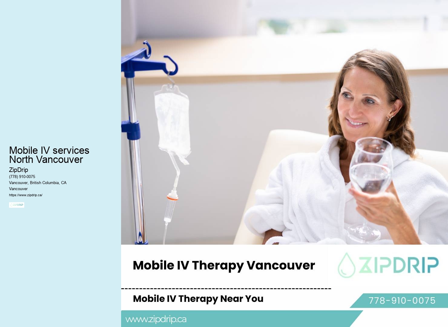 Mobile vitamin drip services Mobile IV services North Vancouver