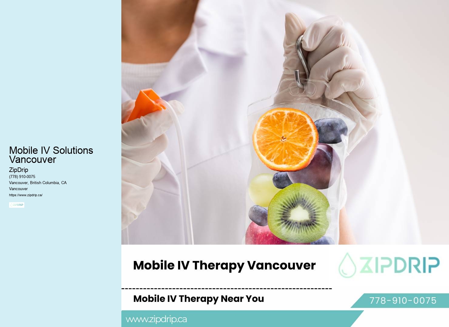 Mobile IV Solutions Vancouver IV drip services