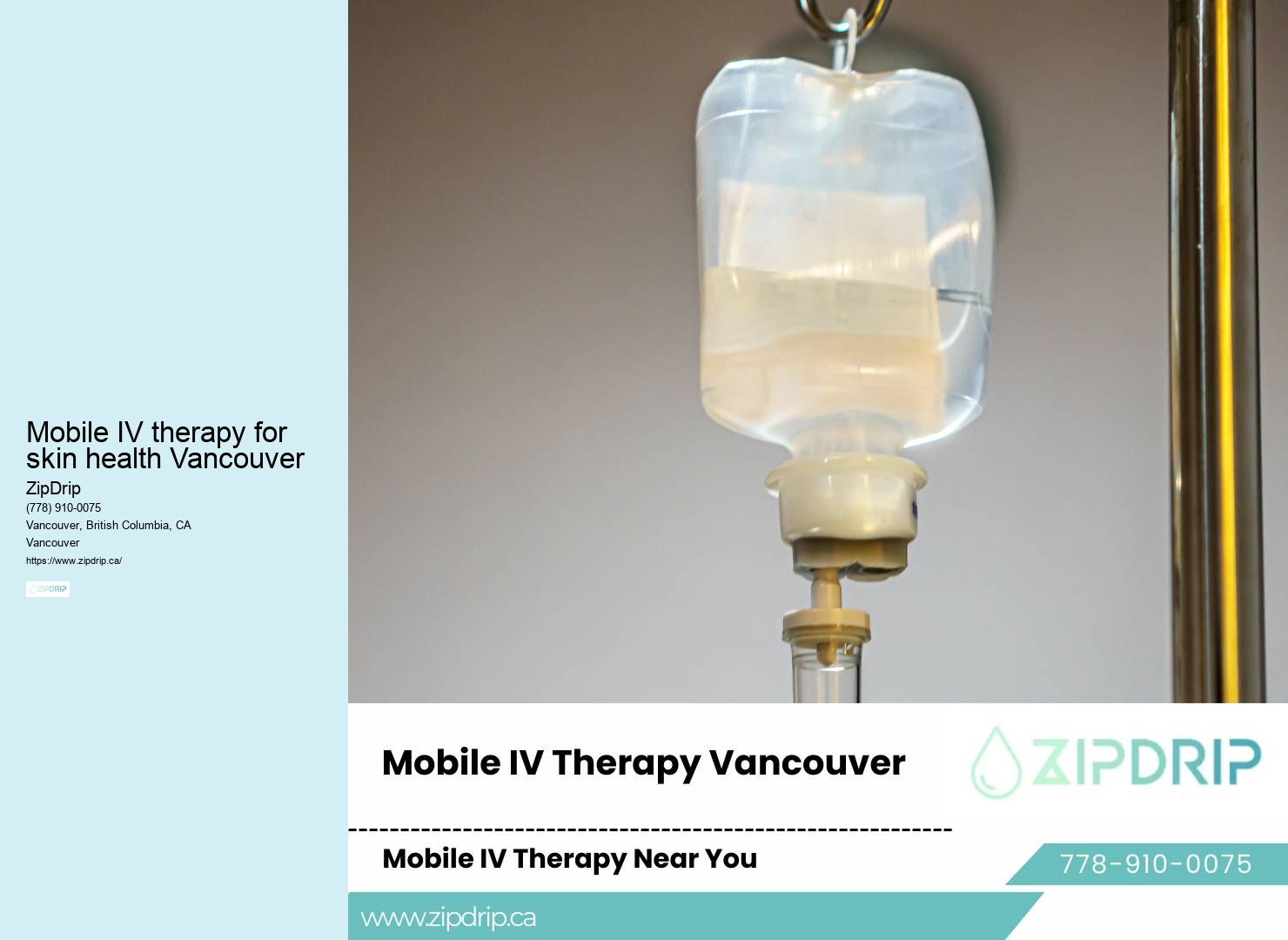 Mobile vitamin B12 shots Mobile IV therapy for skin health Vancouver