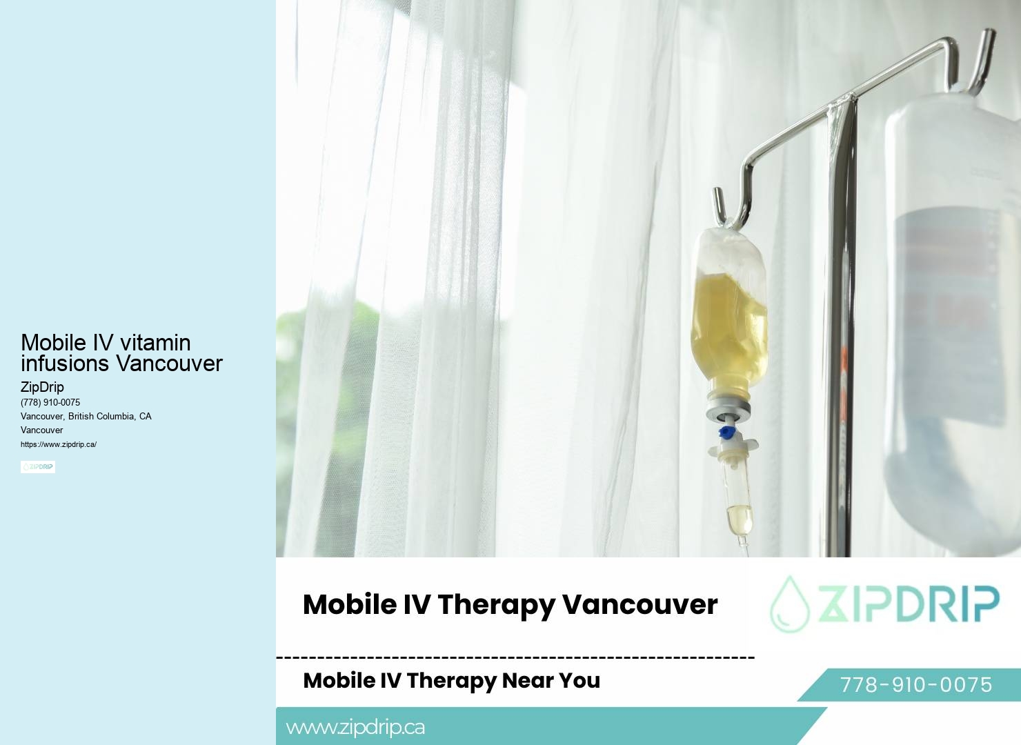 Wellness IV packages Mobile IV vitamin infusions Vancouver