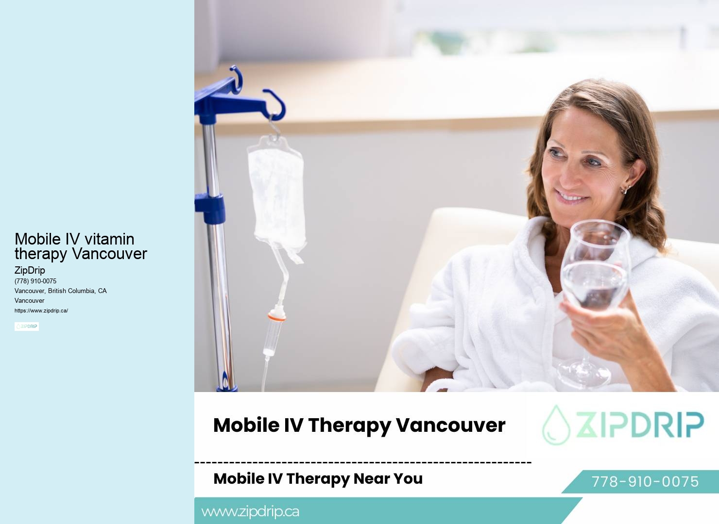 Mobile IV vitamin therapy Vancouver IV infusion services