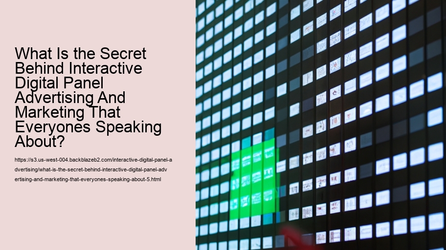 What Is the Secret Behind Interactive Digital Panel Advertising And Marketing That Everyones Speaking About?