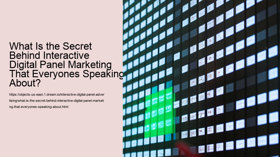 What Is the Secret Behind Interactive Digital Panel Marketing That Everyones Speaking About?