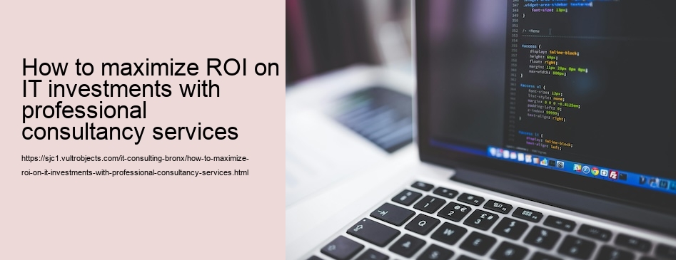 How to maximize ROI on IT investments with professional consultancy services