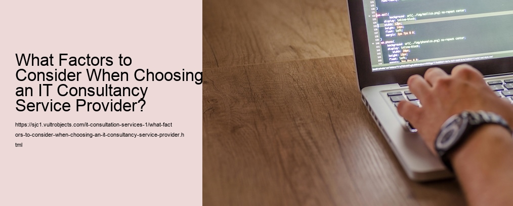 What Factors to Consider When Choosing an IT Consultancy Service Provider?