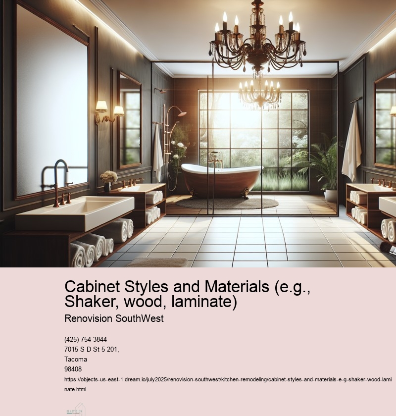 Cabinet Styles and Materials (e.g., Shaker, wood, laminate)