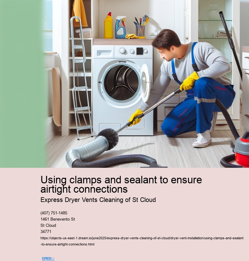 Using clamps and sealant to ensure airtight connections