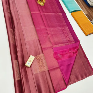 New Design Pure Soft Silks Saree Peach Color w/ Blouse