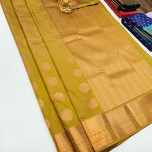 Latest High Fancy Kanjivaram Silk Saree Mix Light Green Color w/ Blouse