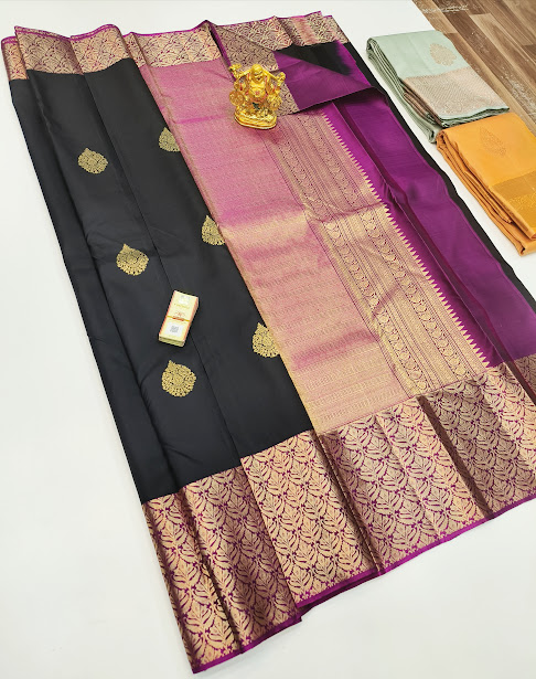 Trendy Design Pure Kanjivaram Fancy Silk Saree Coffee Brown Color