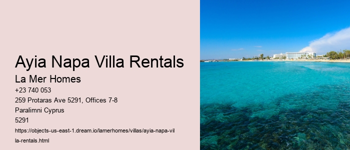 Ayia Napa Villa Rentals