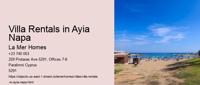 Villa Rentals in Ayia Napa