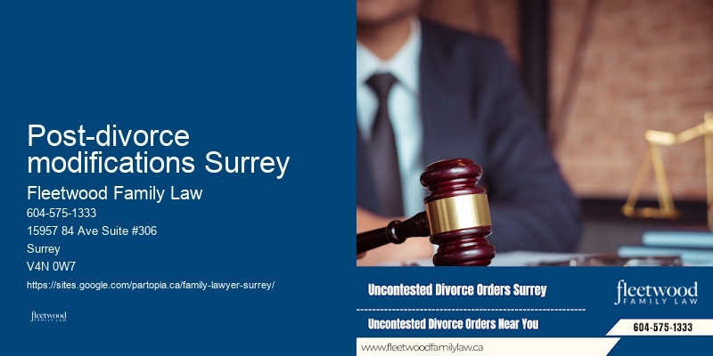 Post-divorce modifications Surrey
