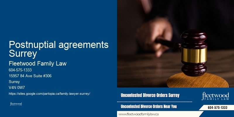 Postnuptial agreements Surrey