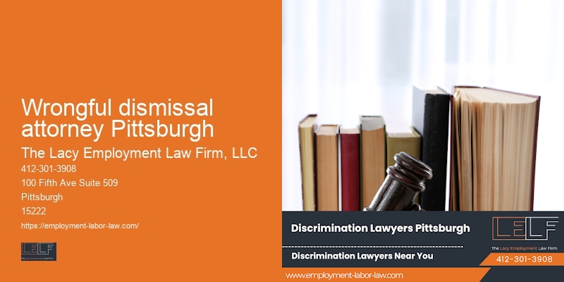 Wrongful dismissal attorney Pittsburgh