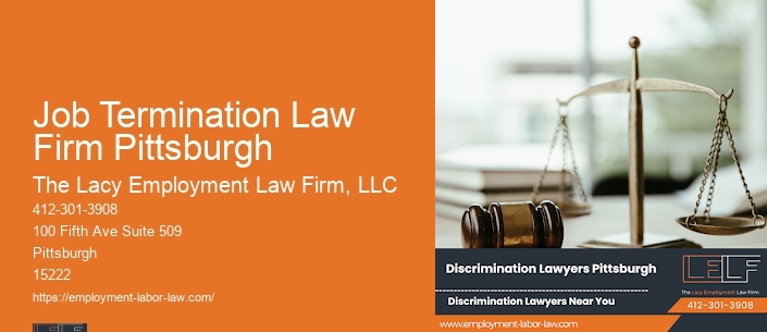Job Termination Law Firm Pittsburgh