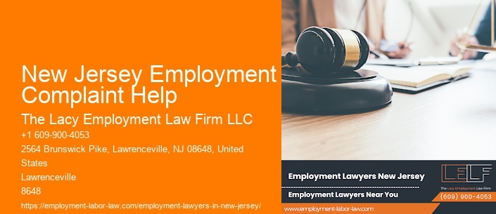 New Jersey Employment Complaint Help