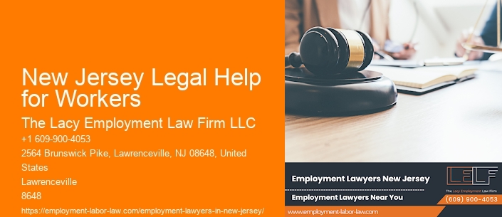 New Jersey Legal Help for Workers
