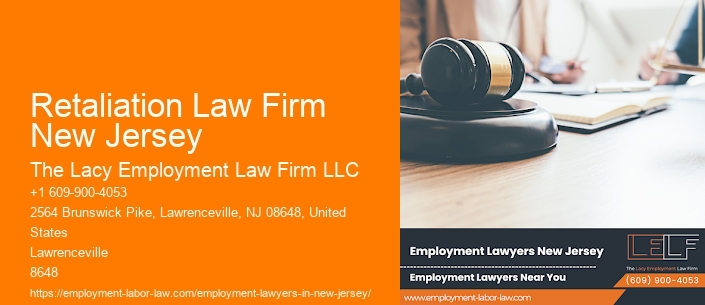 Retaliation Law Firm New Jersey