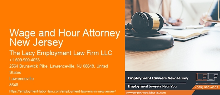 Wage and Hour Attorney New Jersey