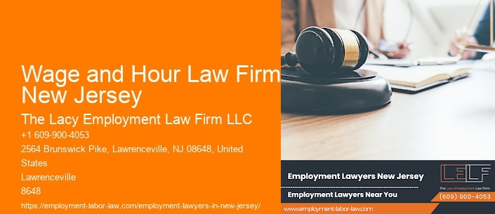 Wage and Hour Law Firm New Jersey