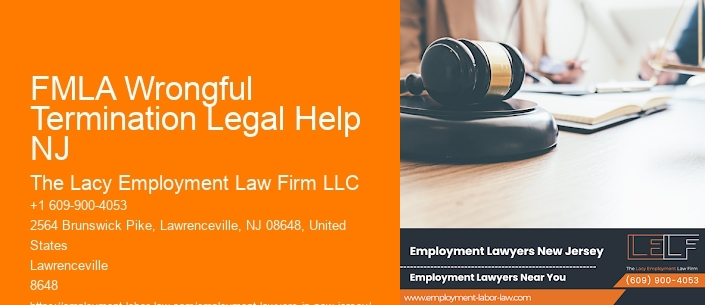 FMLA Wrongful Termination Legal Help NJ