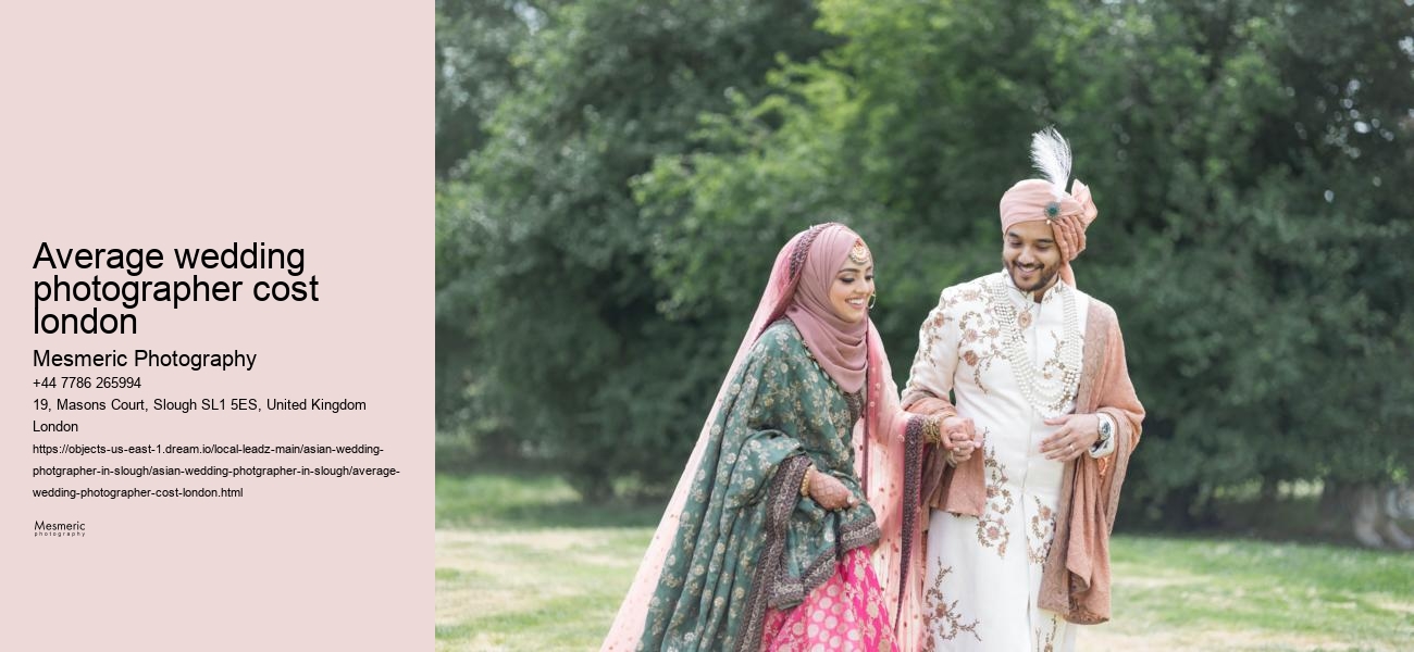 average wedding photographer cost london