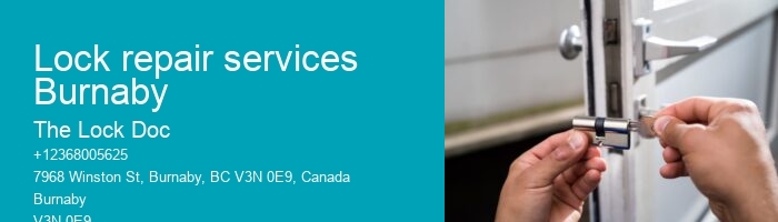 Lock repair services Burnaby