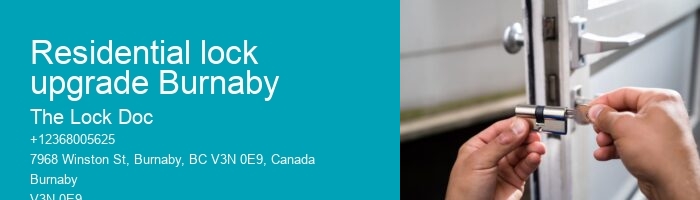 Residential lock upgrade Burnaby