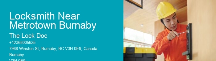 Locksmith Near Metrotown Burnaby