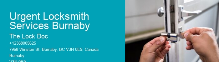 Urgent Locksmith Services Burnaby