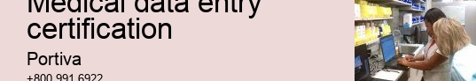 medical data entry certification