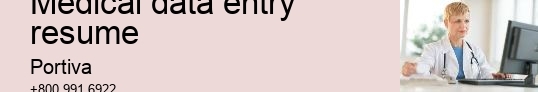 medical data entry resume