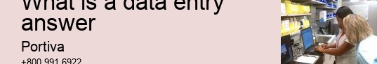 What is a data entry answer