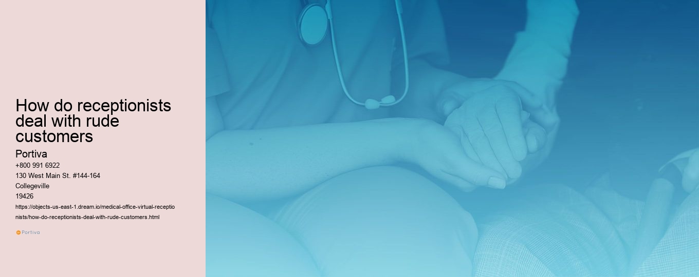 How do receptionists deal with rude customers