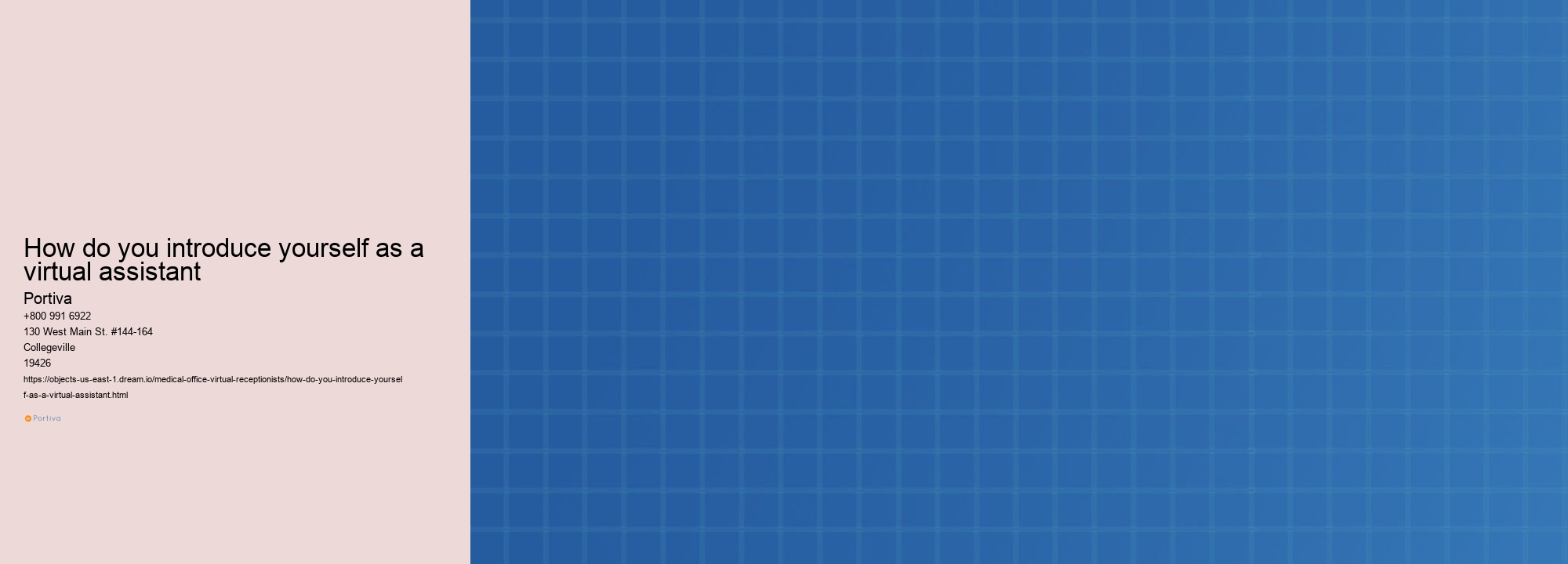 How do you introduce yourself as a virtual assistant