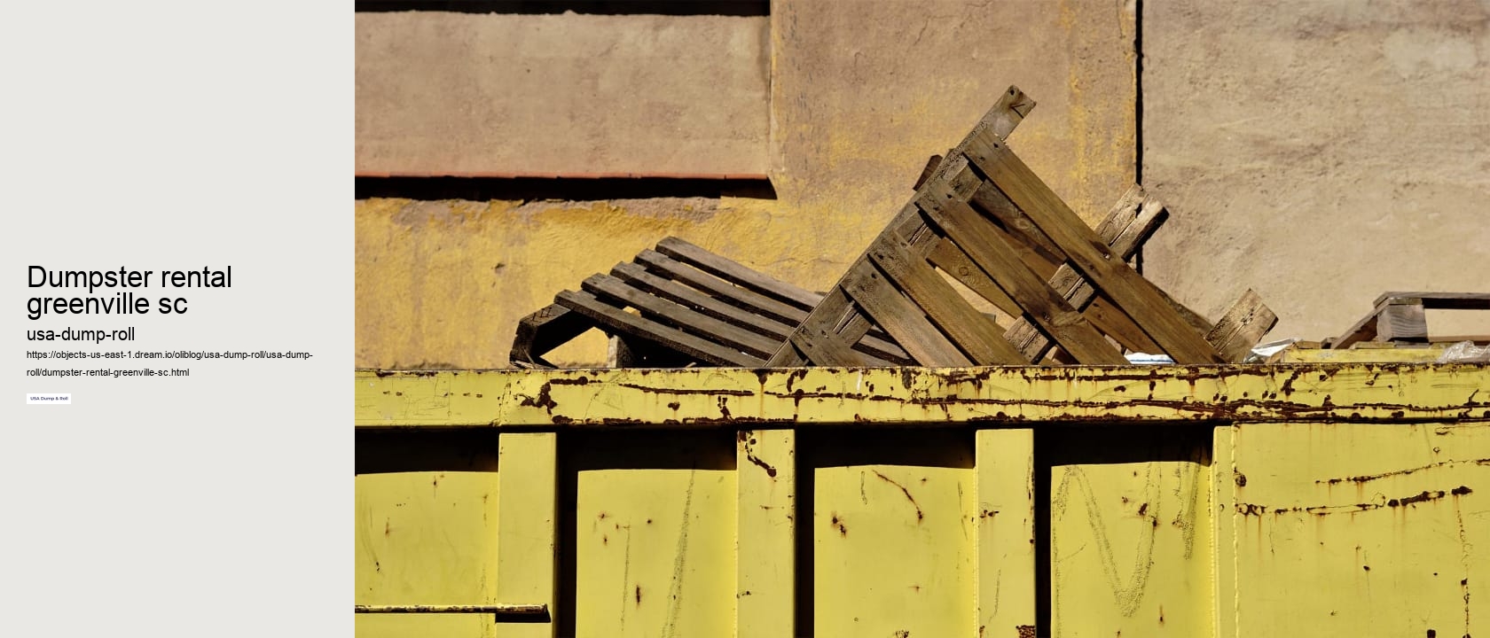 dumpster rental greenville sc