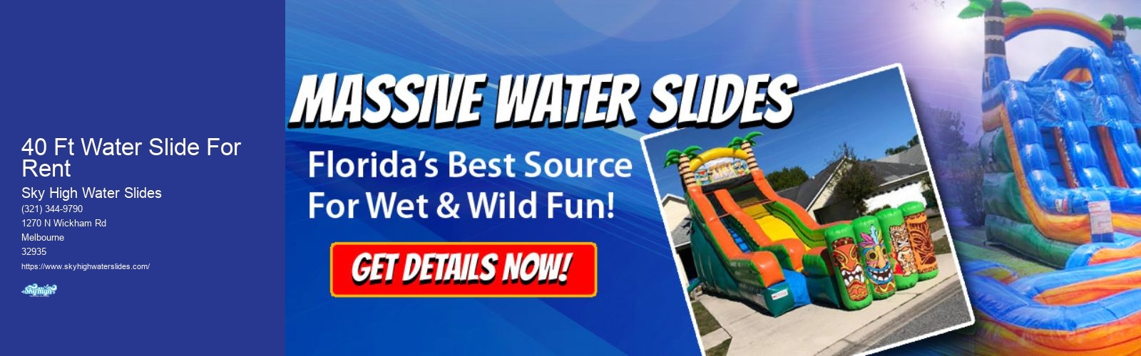 40 Ft Water Slide For Rent